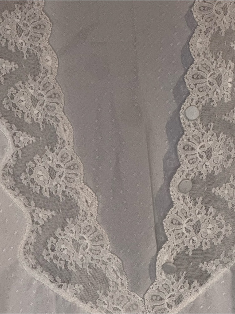 Ralph Montenero Blanche White Lace Nightgown Cover Up Boho L - Picture 5 of 9